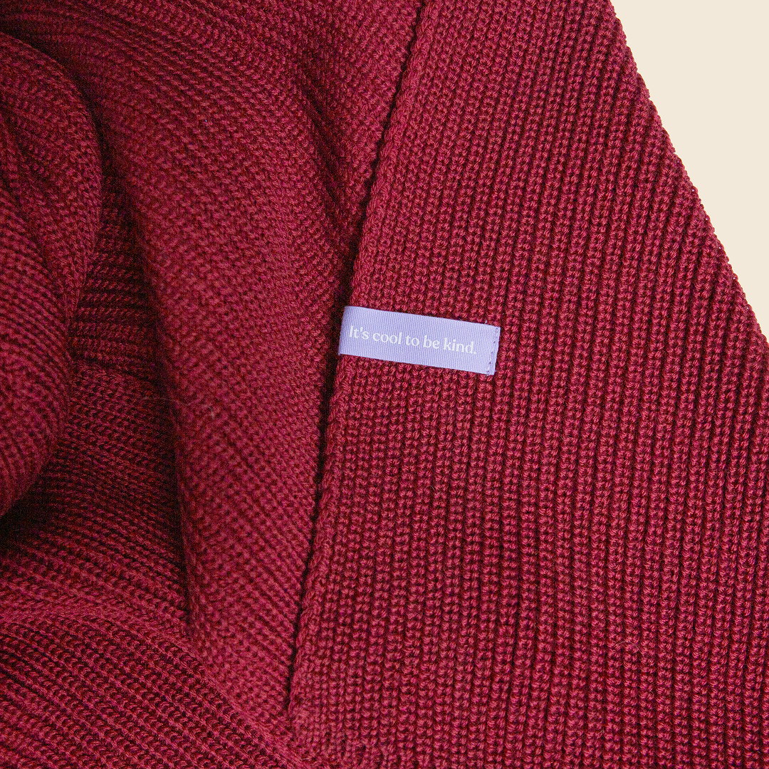 Schal aus Merinowolle - Bordeaux