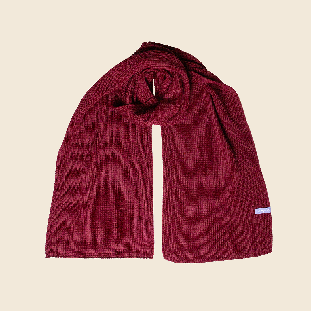 Beanie & Scarf Set - Bordeaux