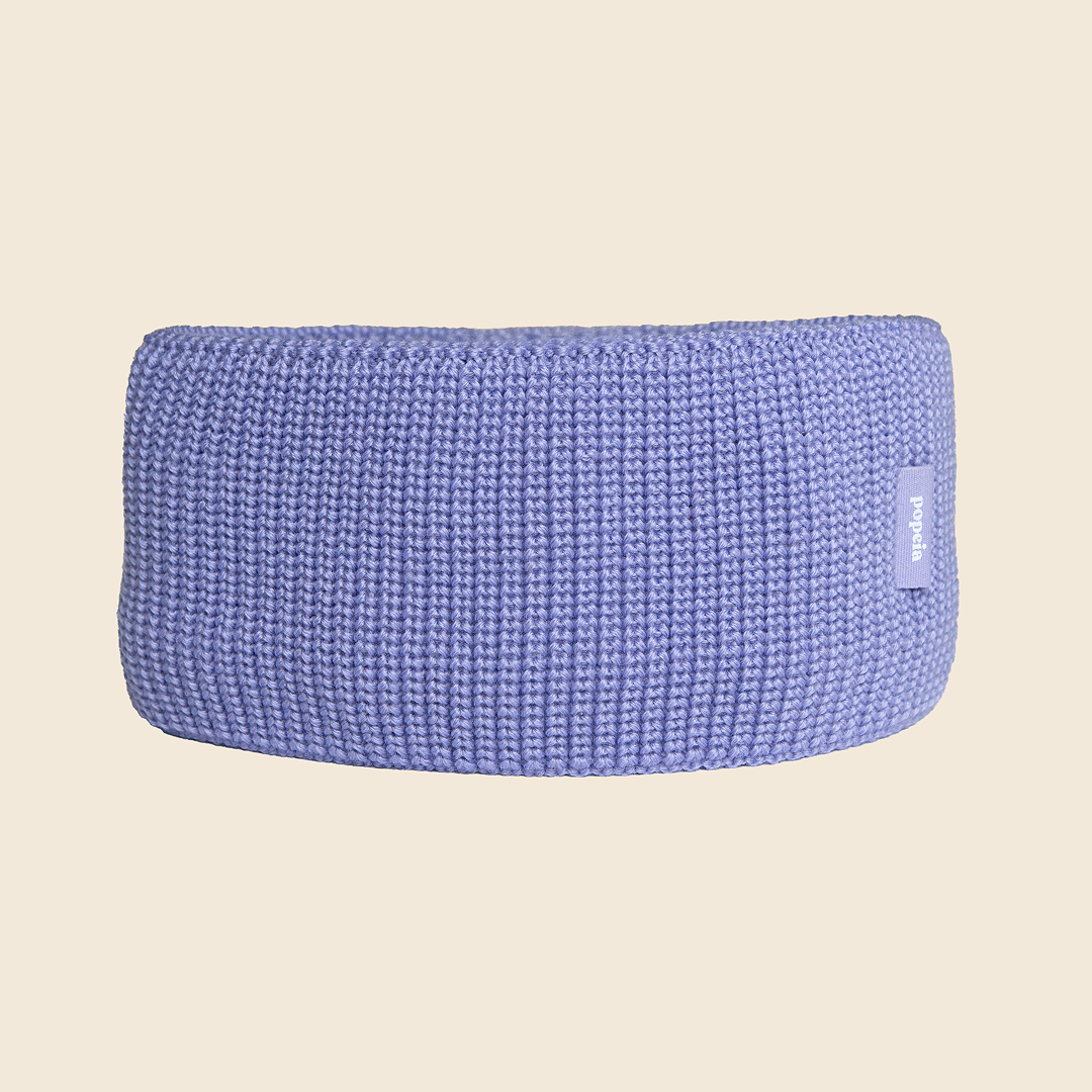 Stirnband aus Merinowolle - Lila