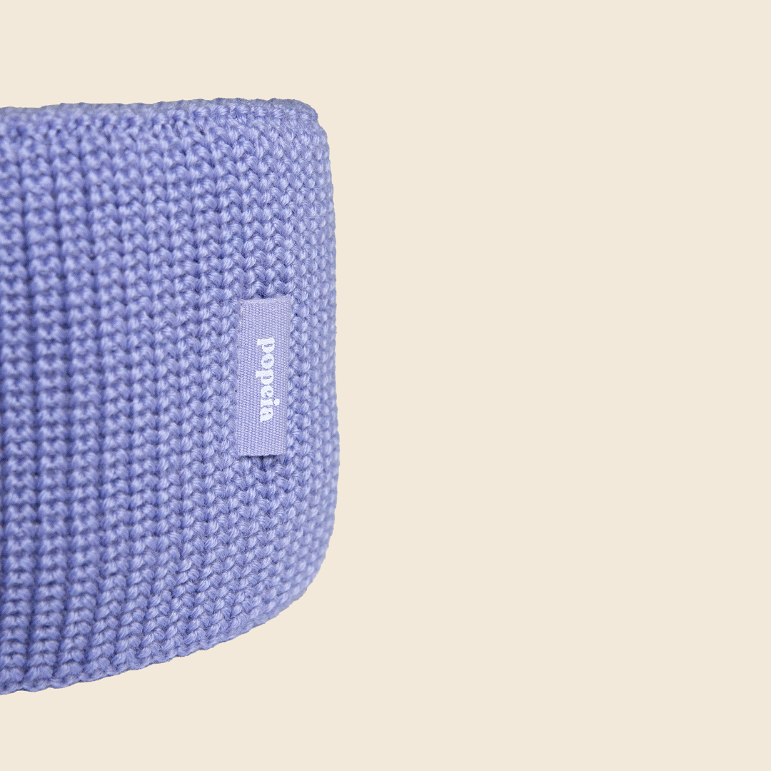 Stirnband aus Merinowolle - Lila
