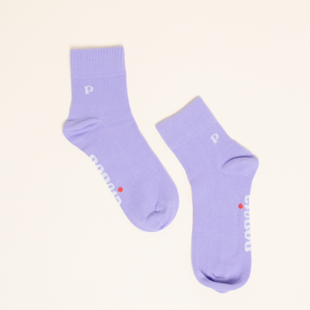 ‍The Casual - Ankle Socken aus Bio-Baumwolle in Lila (100% off)