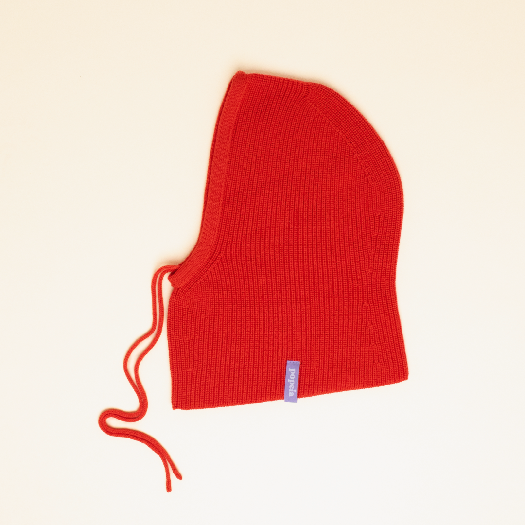 Merino Wool Balaclava - Popeia Red