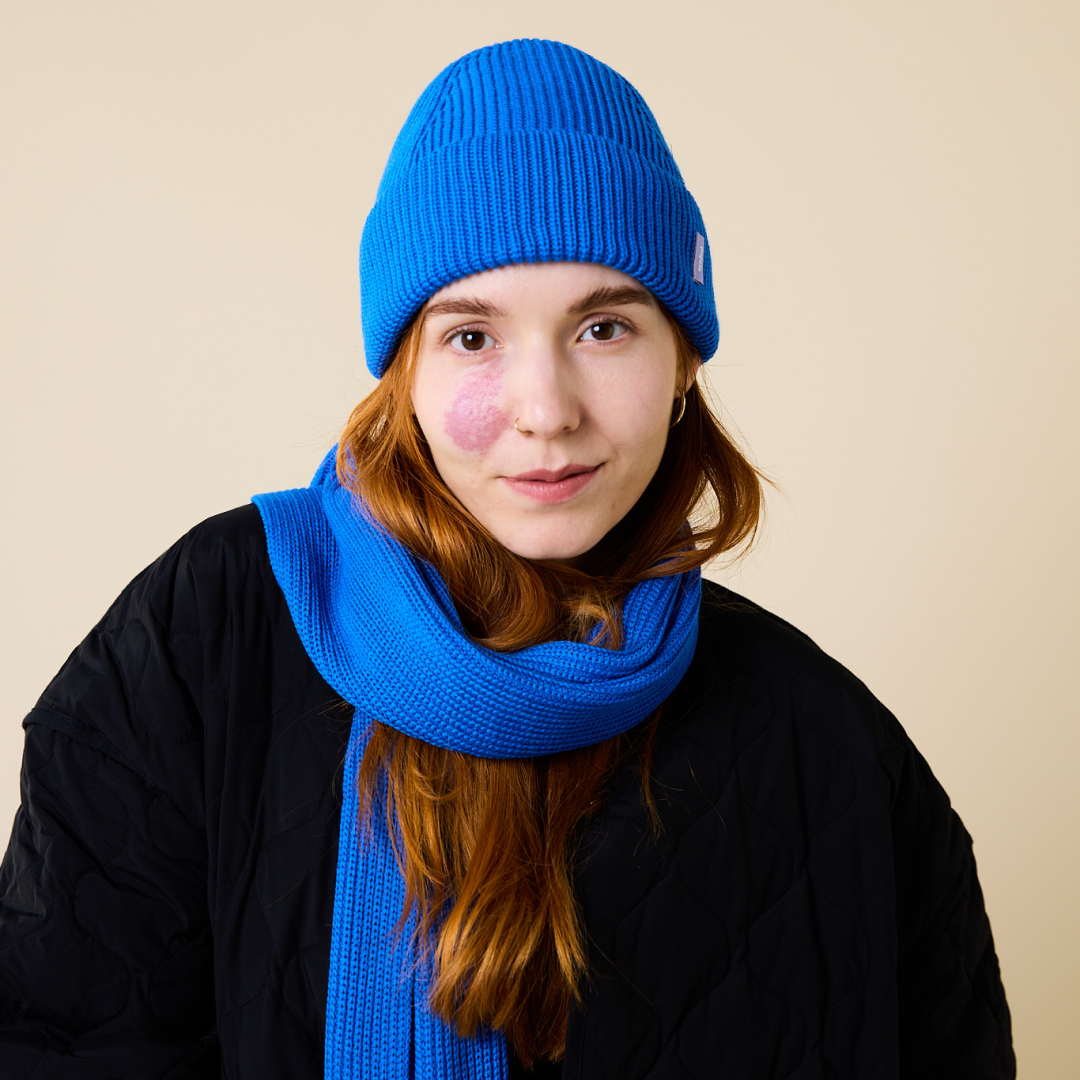 Beanie aus Merinowolle - Blau