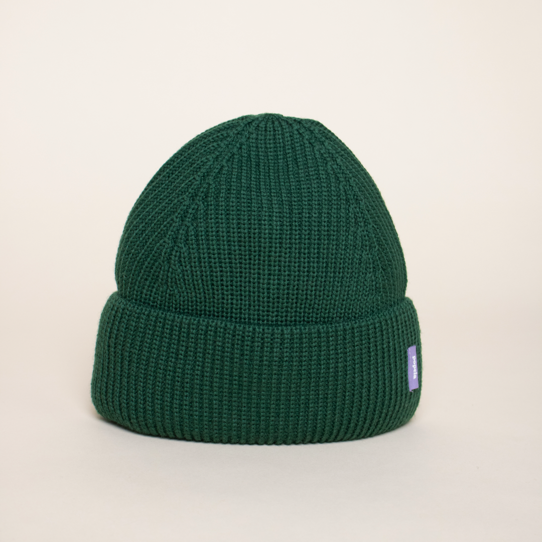 Merino Wool Beanie - Green