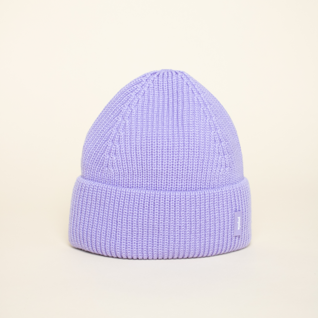 Merino Wool Beanie - Lilac