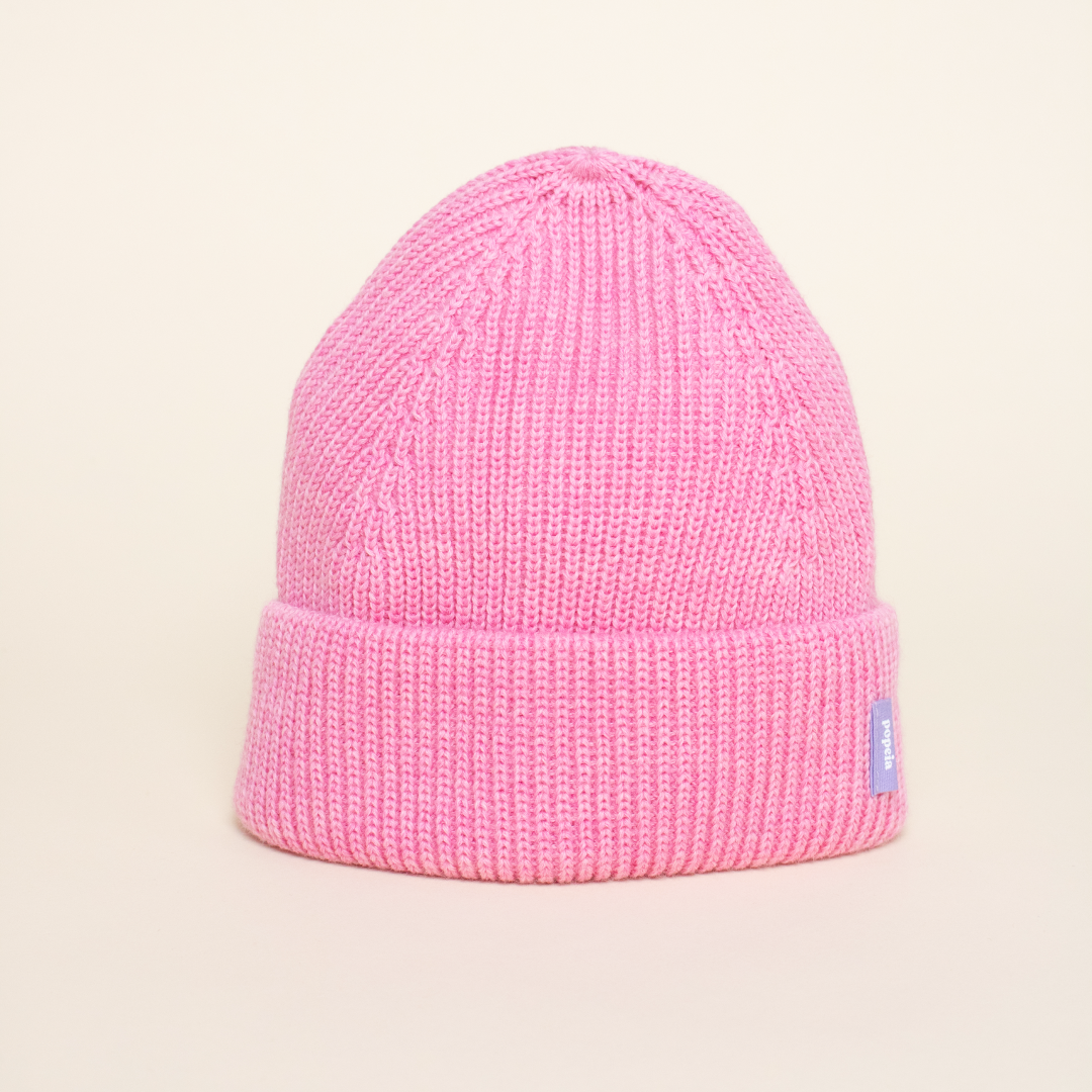 Merino Wool Beanie - Pink