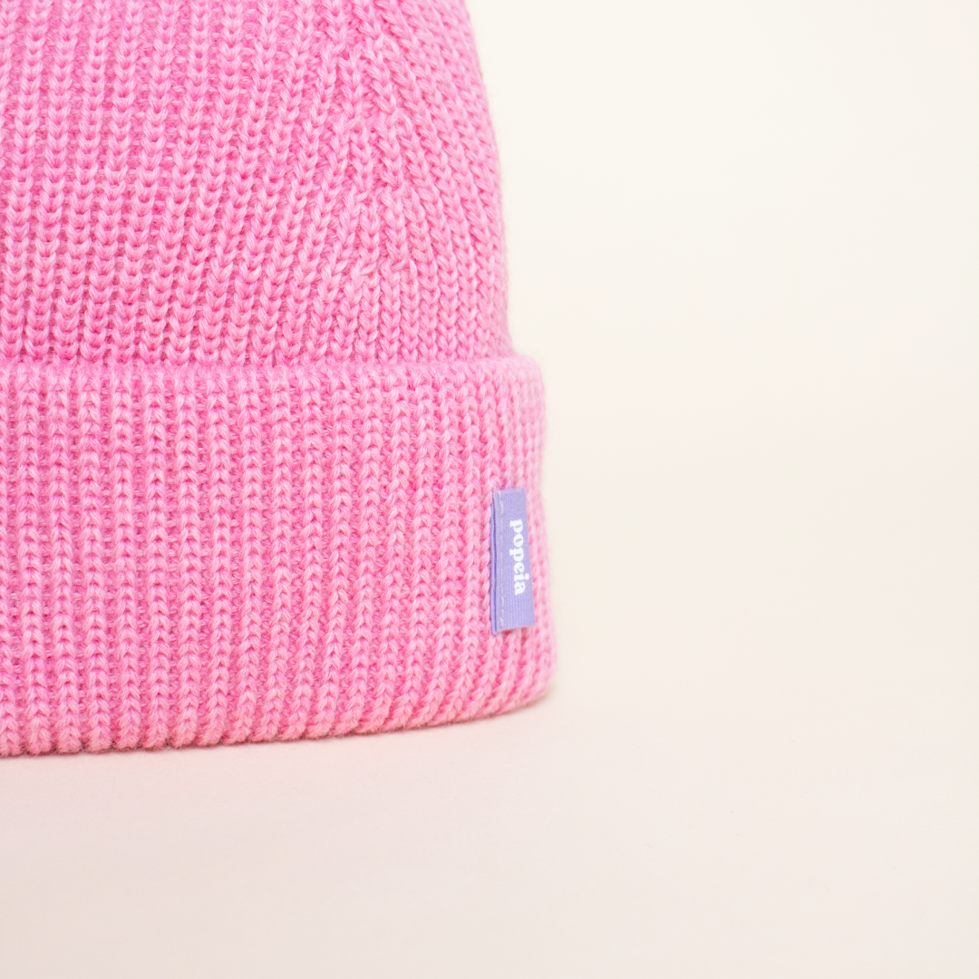 Beanie aus Merinowolle - Pink