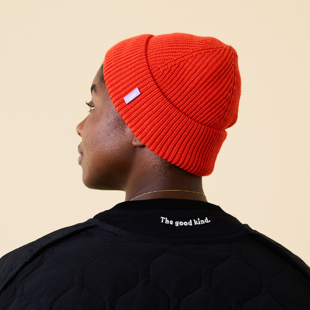 Merino Wool Beanie - Popeia Red