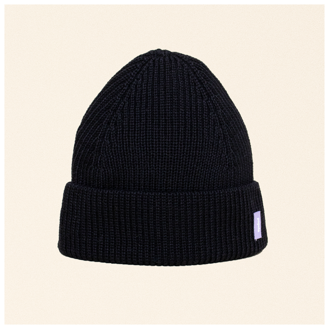 Beanie aus Merinowolle - Schwarz