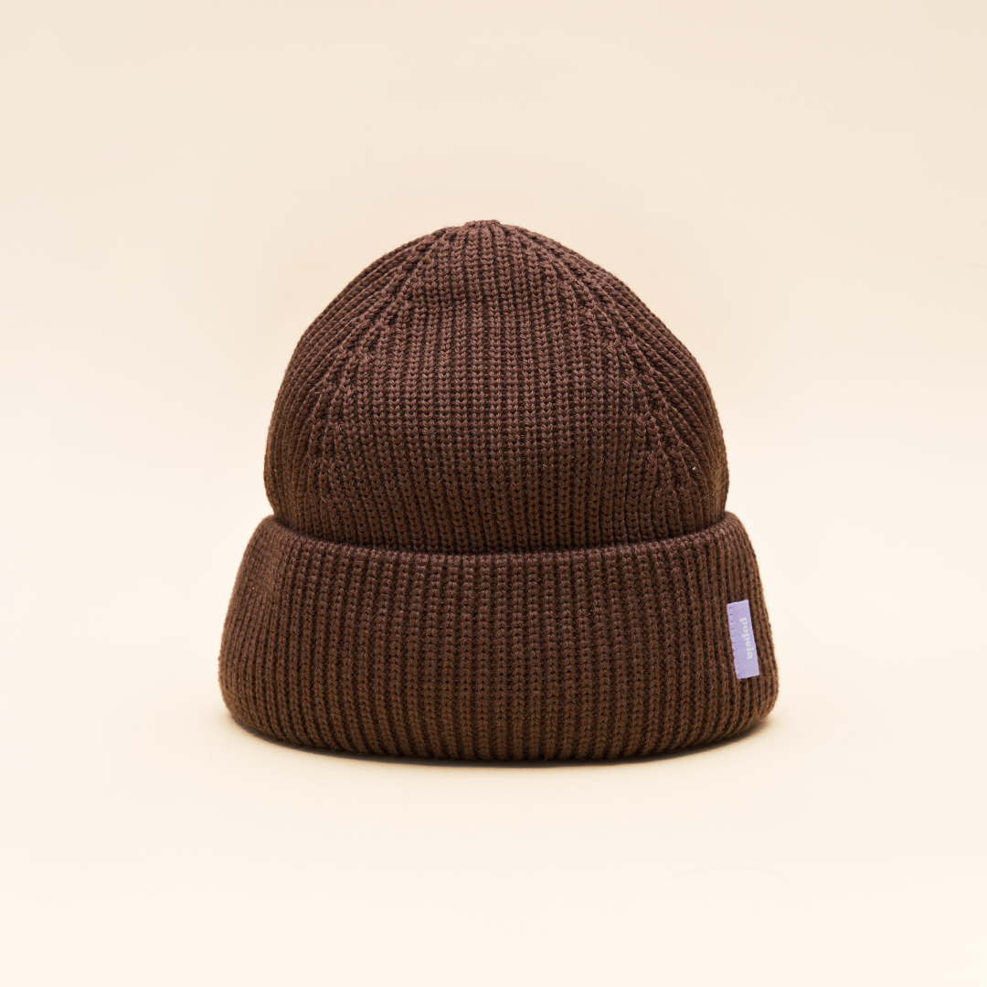 Beanie aus Merinowolle - Dunkelbraun