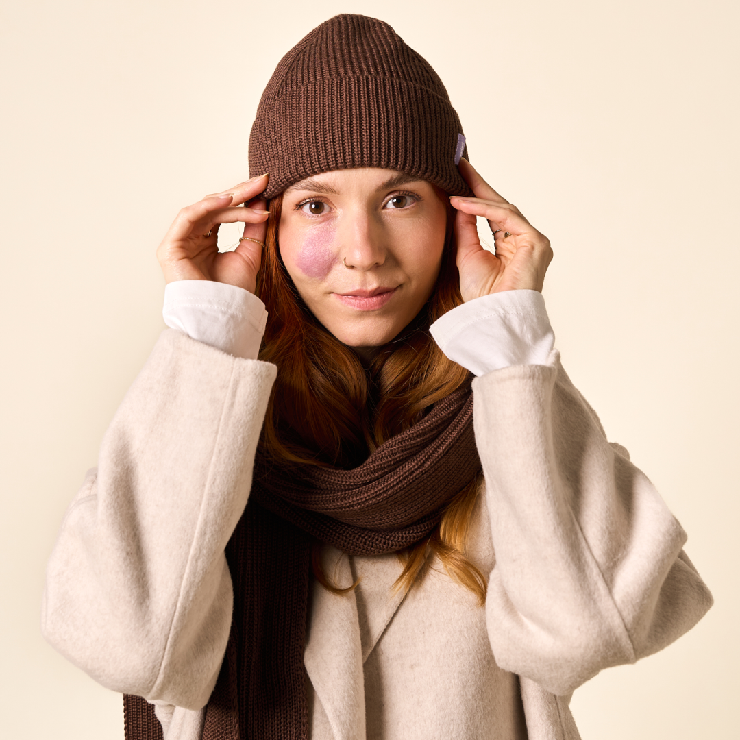 Merino Wool Beanie - Dark Brown