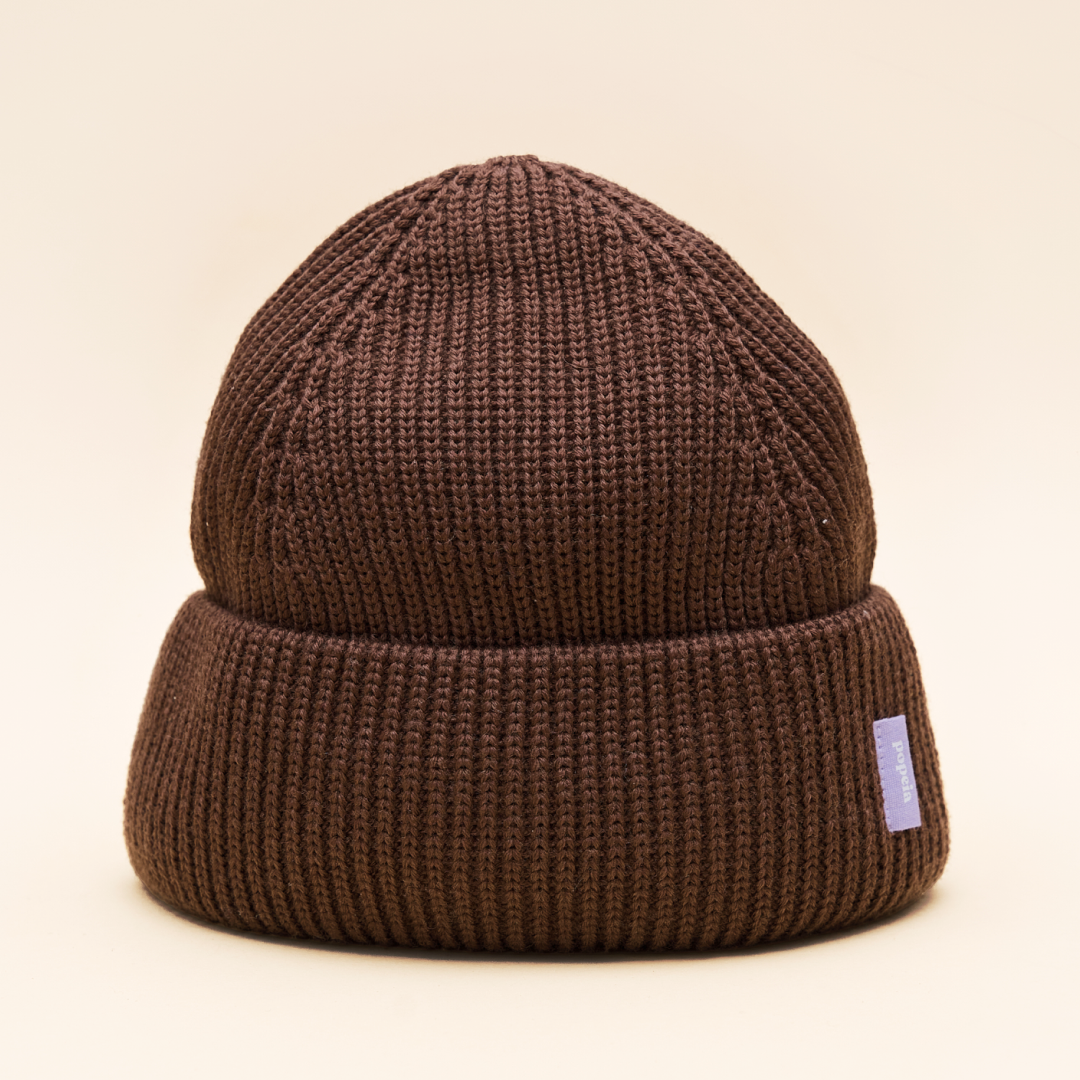 Beanie & Scarf Set - Dark Brown