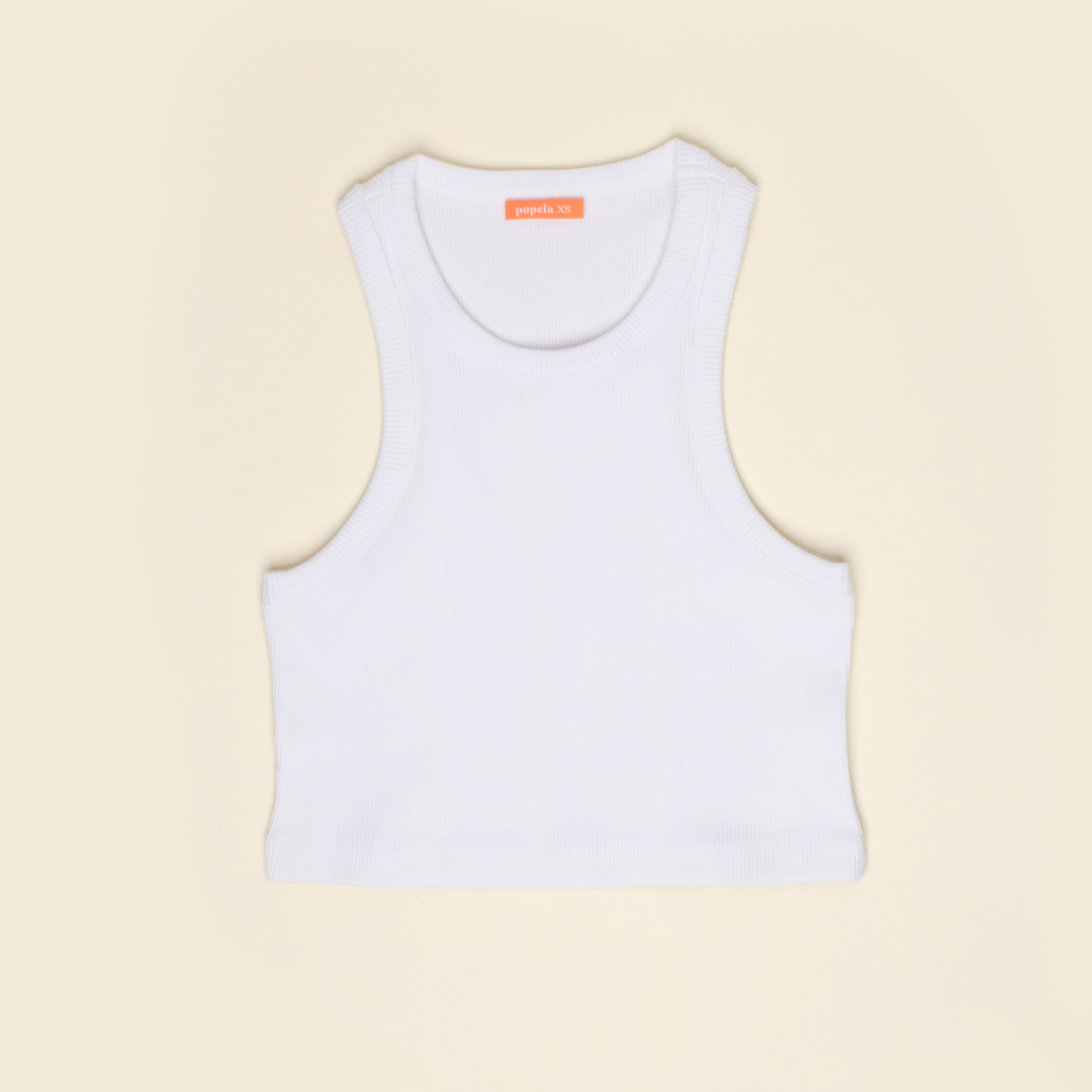 The 24/7 Organic Cotton Crop Top in White