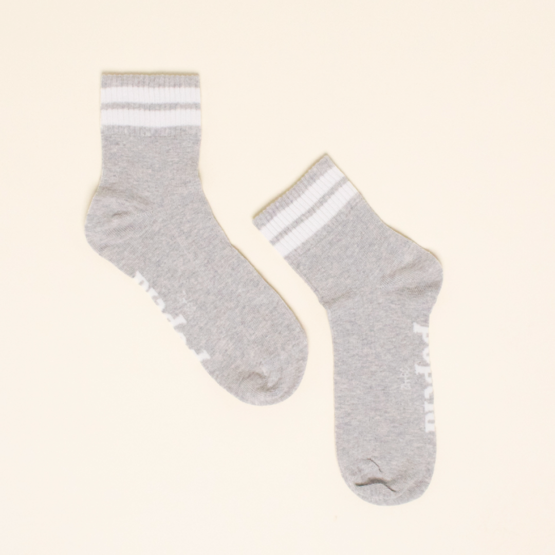 ‍The Tennis - Ankle Socken aus Bio-Baumwolle in Grau (100% off)
