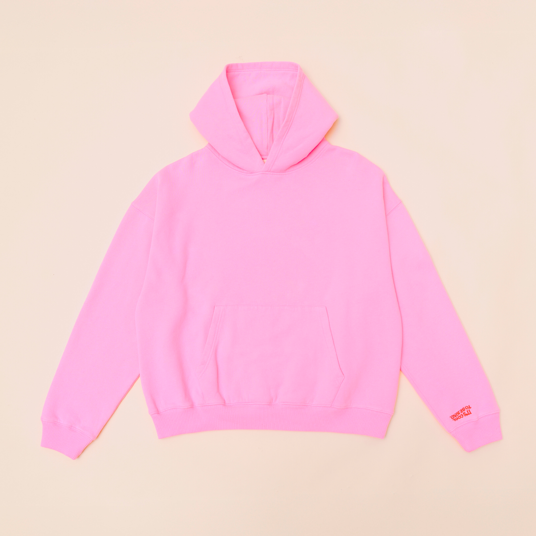 Hoodie aus Bio-Baumwolle in Pink