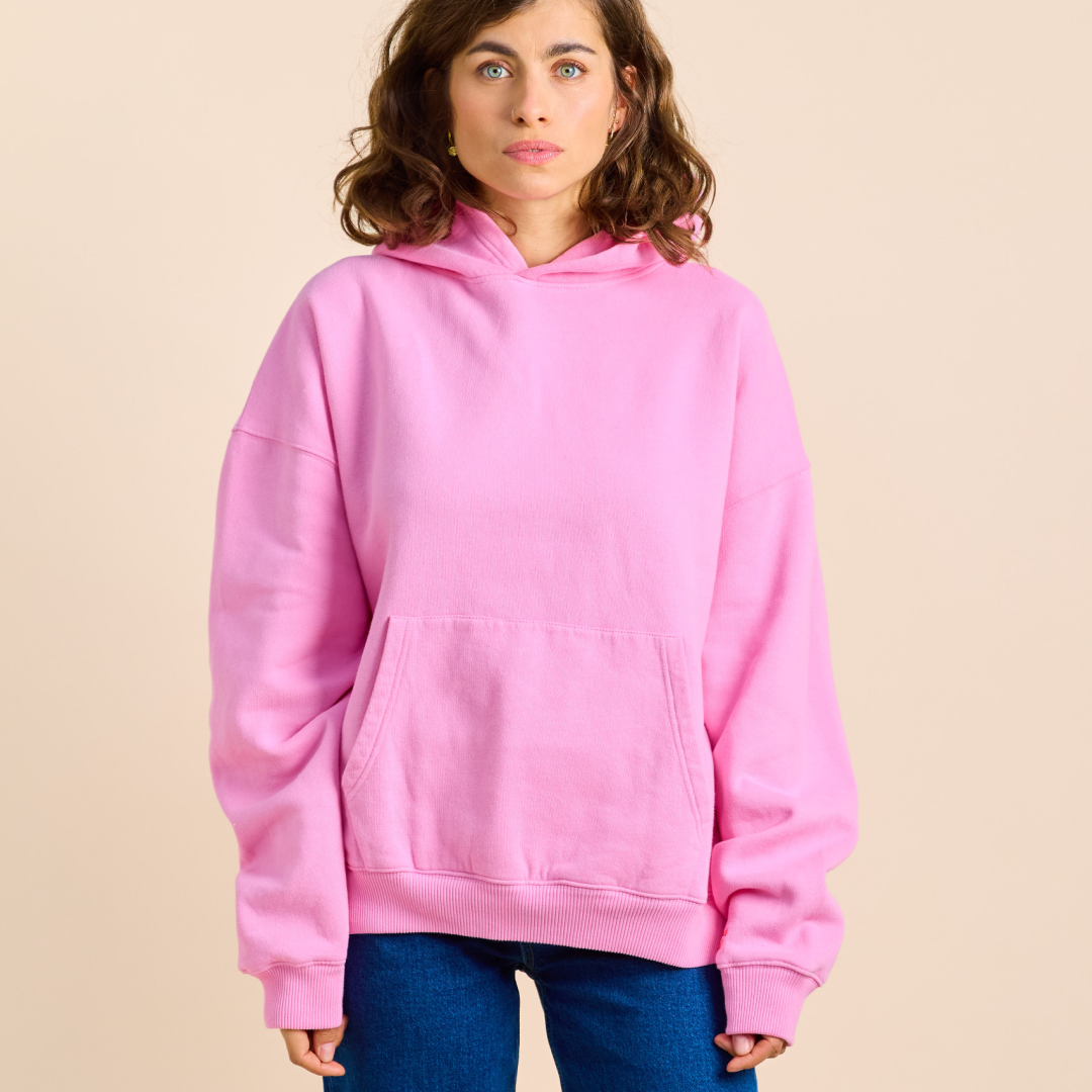 Hoodie aus Bio-Baumwolle in Pink