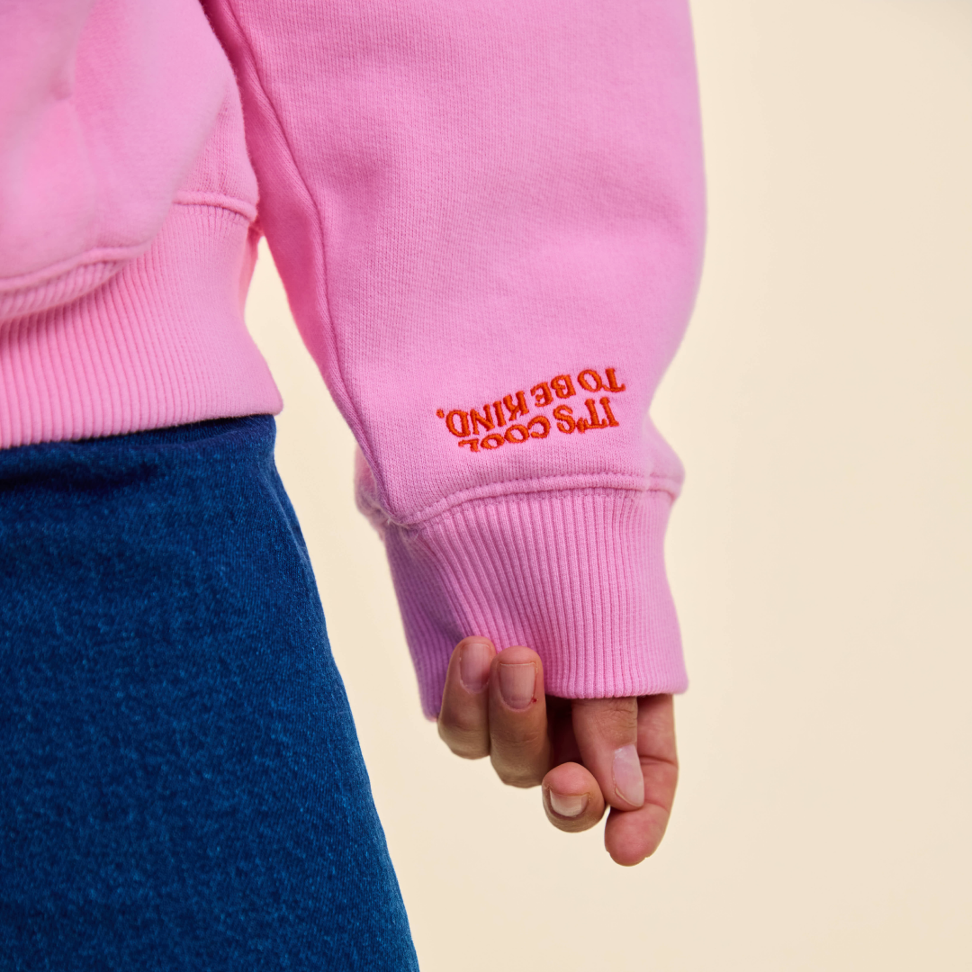 Hoodie aus Bio-Baumwolle in Pink