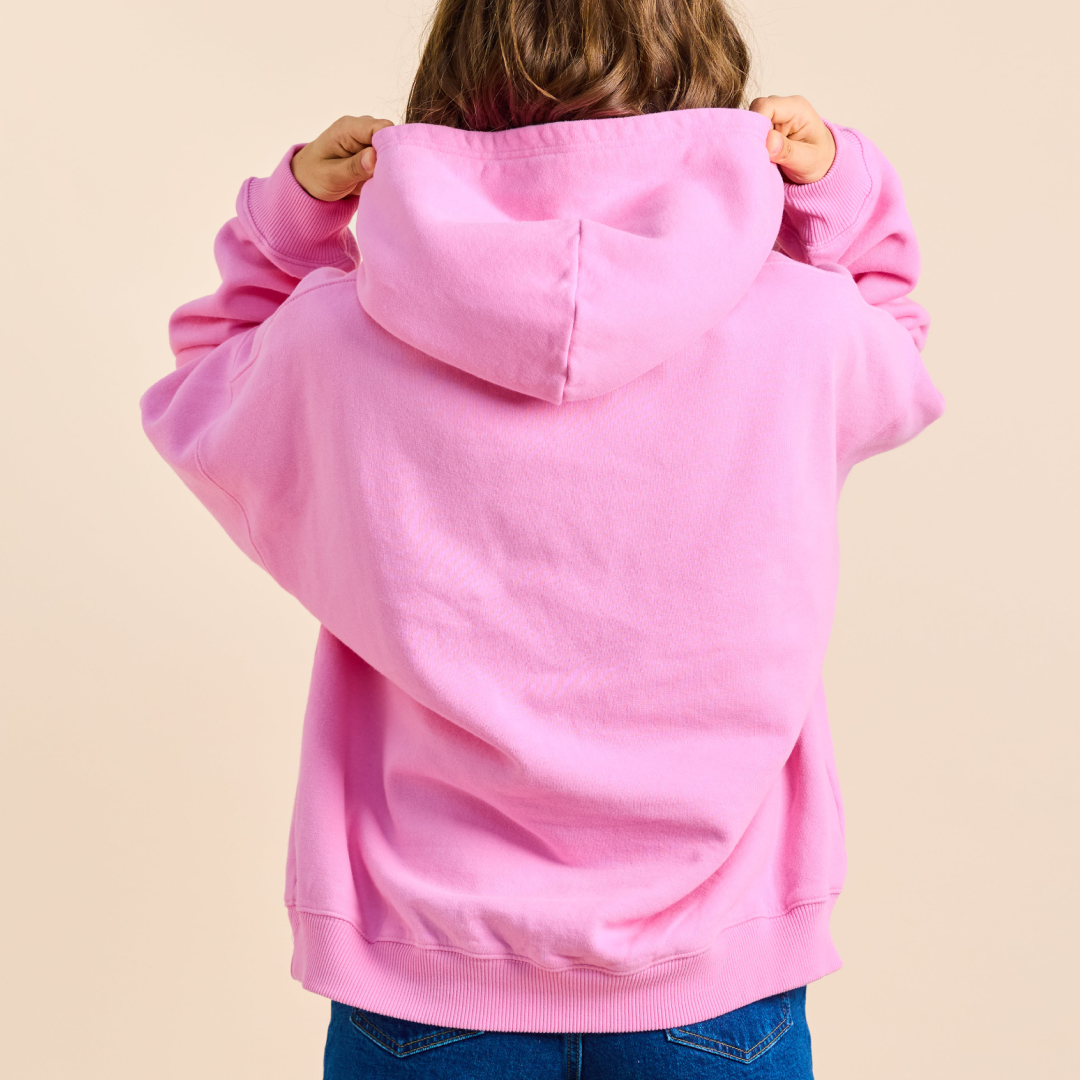 Hoodie aus Bio-Baumwolle in Pink
