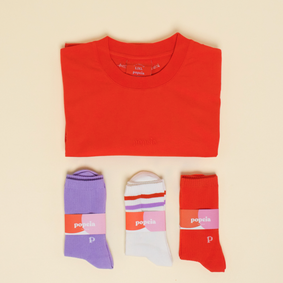 T-Shirt Set in Rot