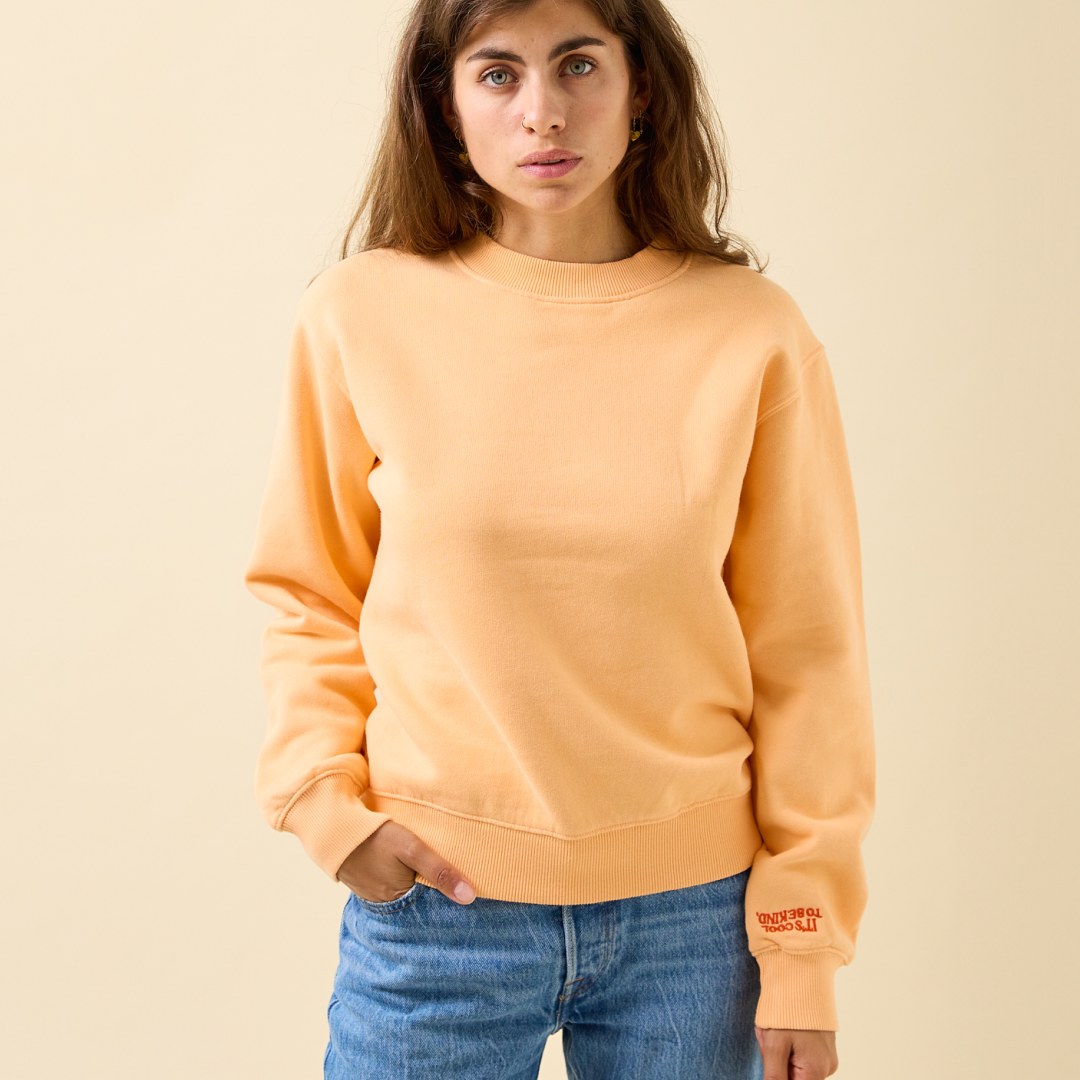 Kindness Sweater aus Bio-Baumwolle in Apricot