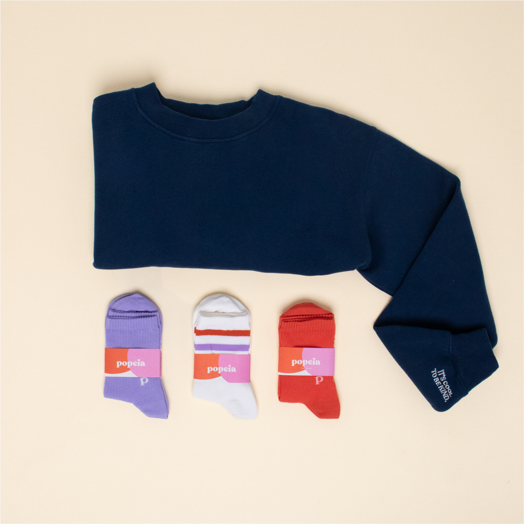 Kindness Sweater Set in Dunkelblau (Washed)