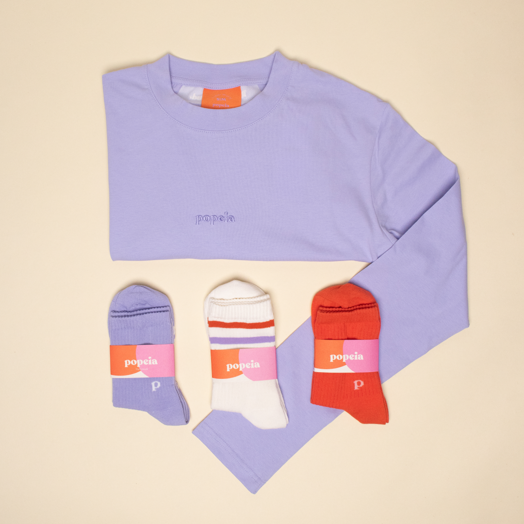 Long Sleeve Shirt Set in Lilac