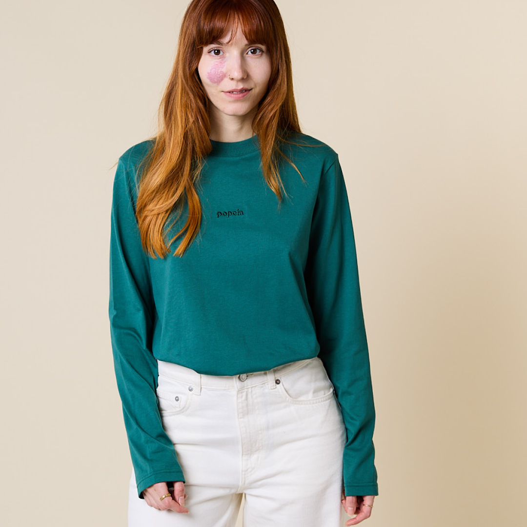 Organic Cotton Long Sleeve Shirt in College Green