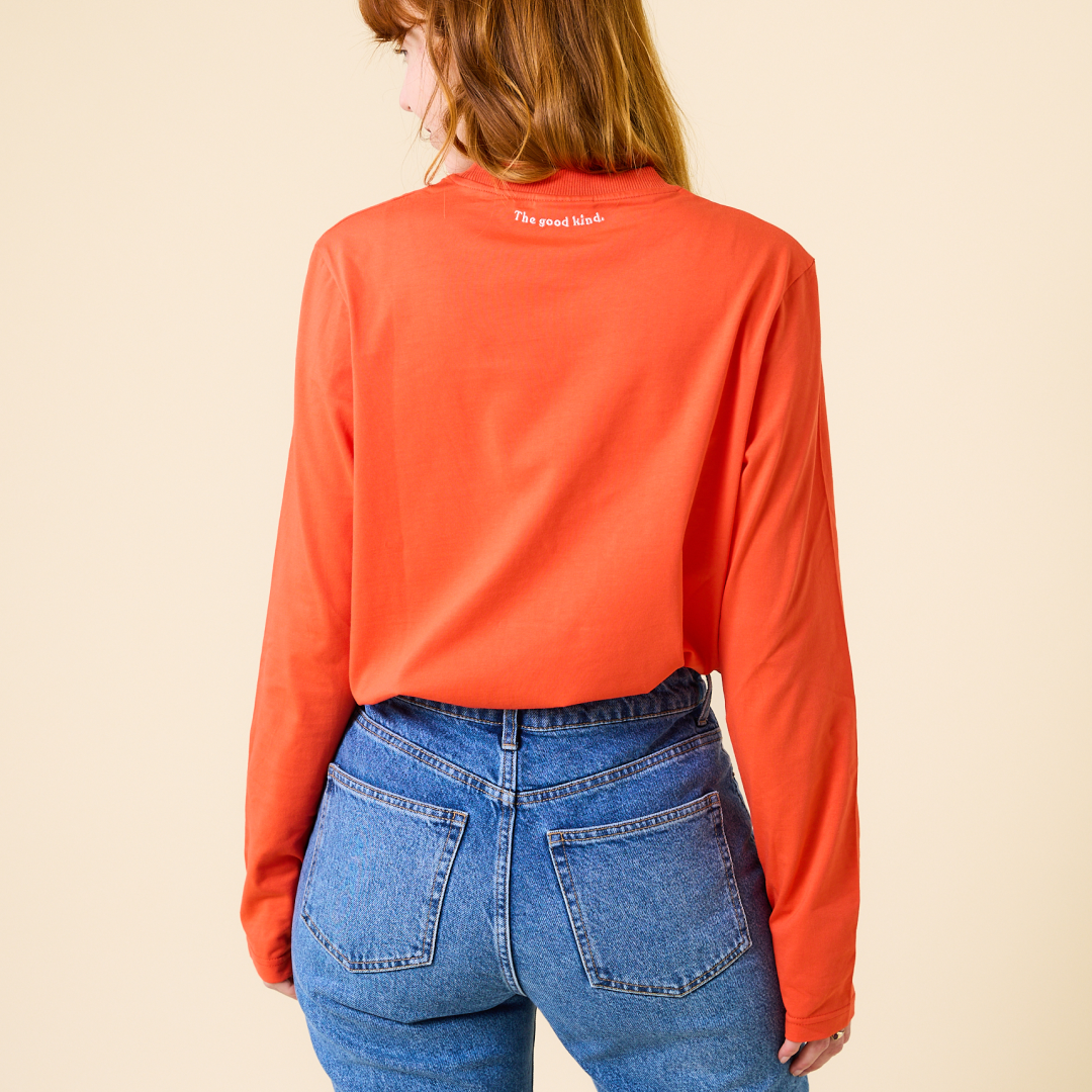 Organic Cotton Long Sleeve Shirt in Red