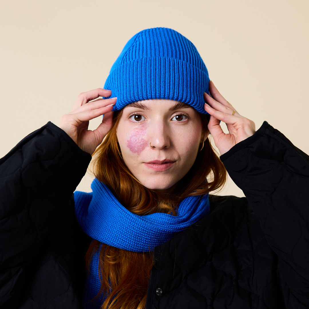 Matching Mama - Beanie Set in Königsblau