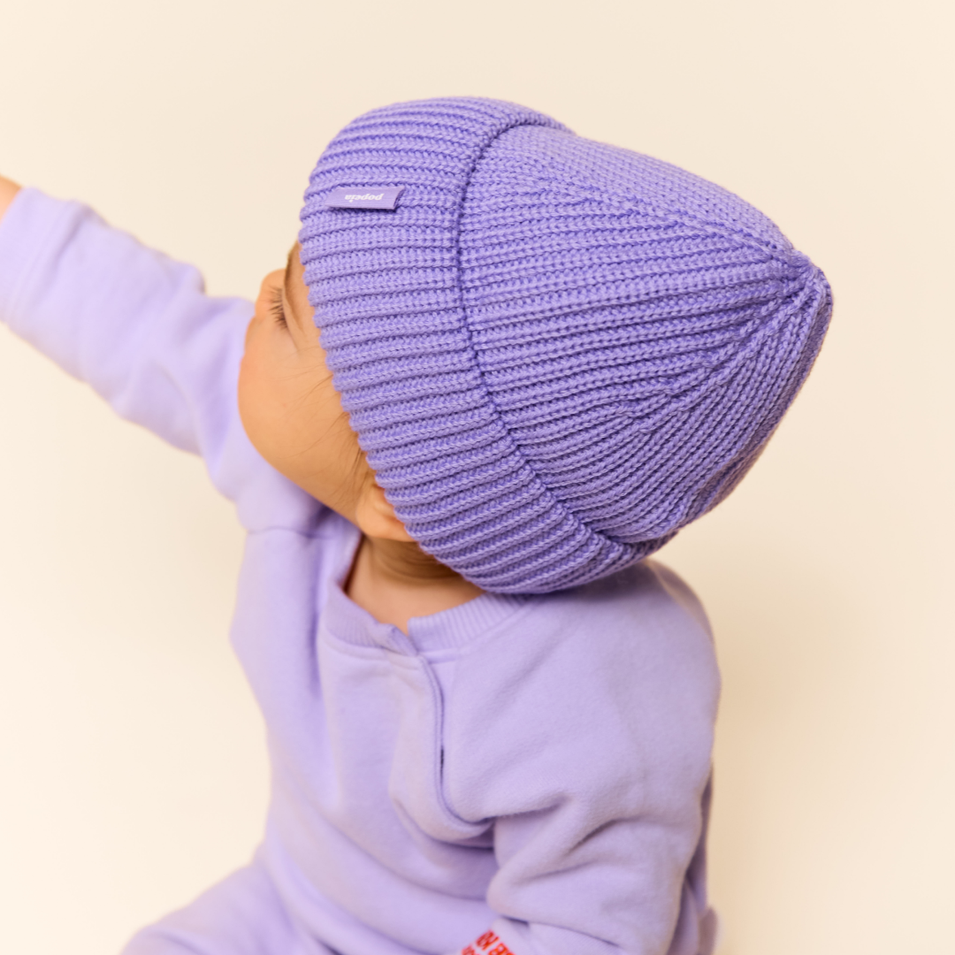 Matching Mama - Beanie Set in Lila