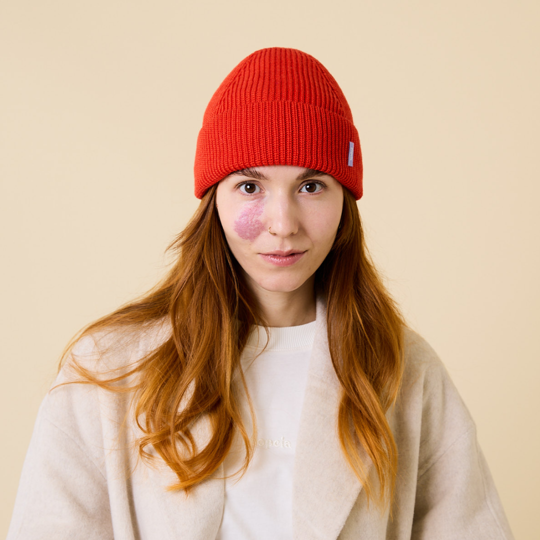 Matching Mama - Beanie Set in popeia Rot