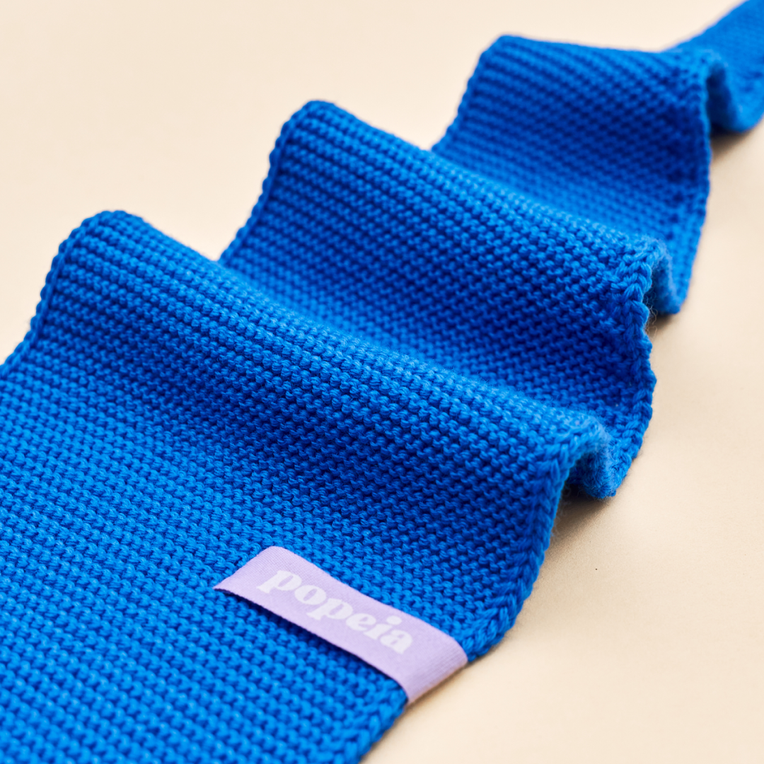 Merino Wool Mini Scarf in Royal Blue