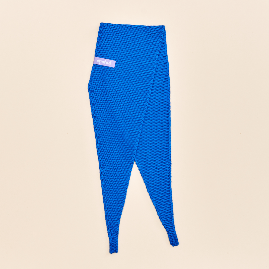 Merino Wool Mini Scarf in Royal Blue