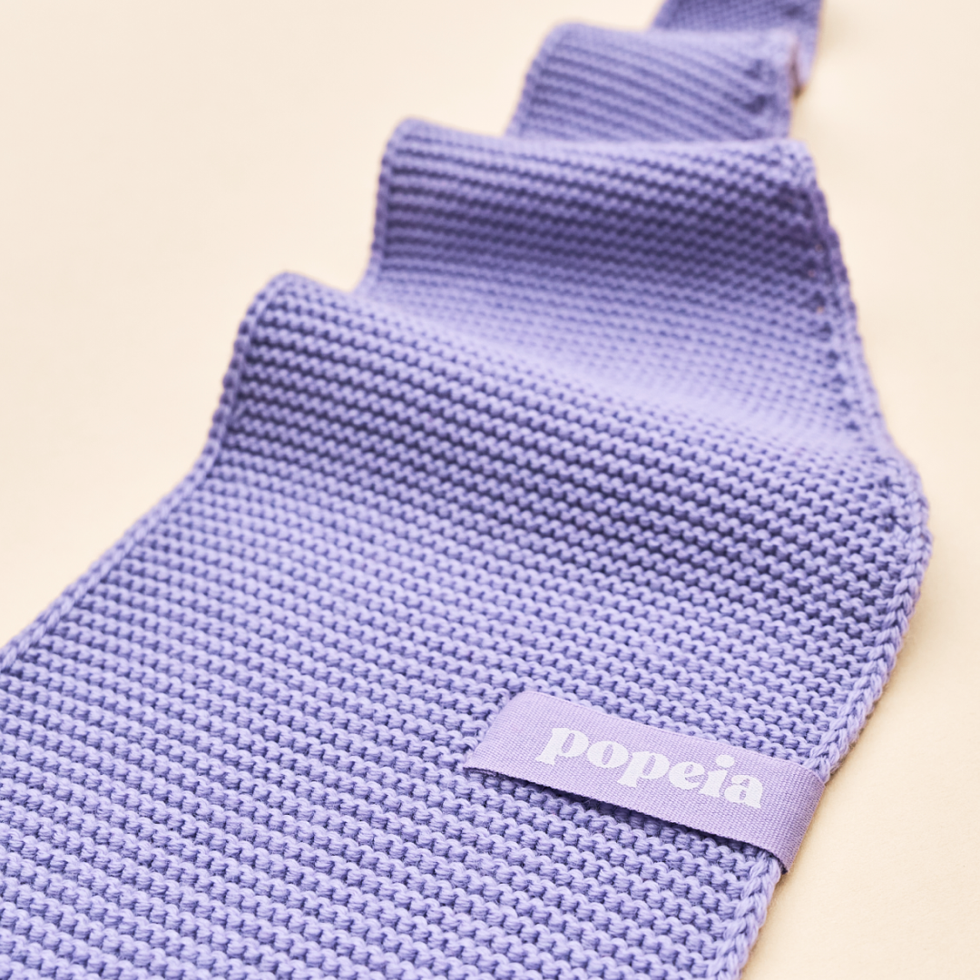 Merino Wool Mini Scarf in Purple
