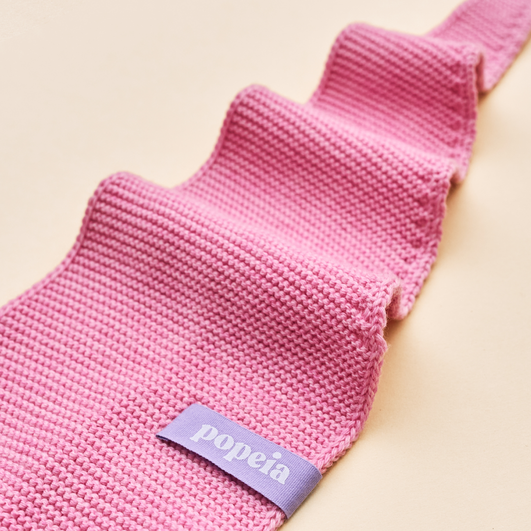 Merino Wool Mini Scarf in Pink