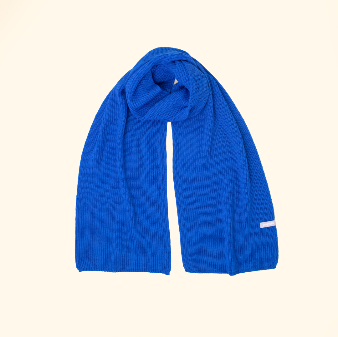 Merino Wool Scarf - Blue