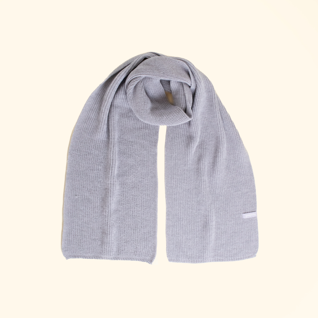 Merino Wool Scarf - Grey