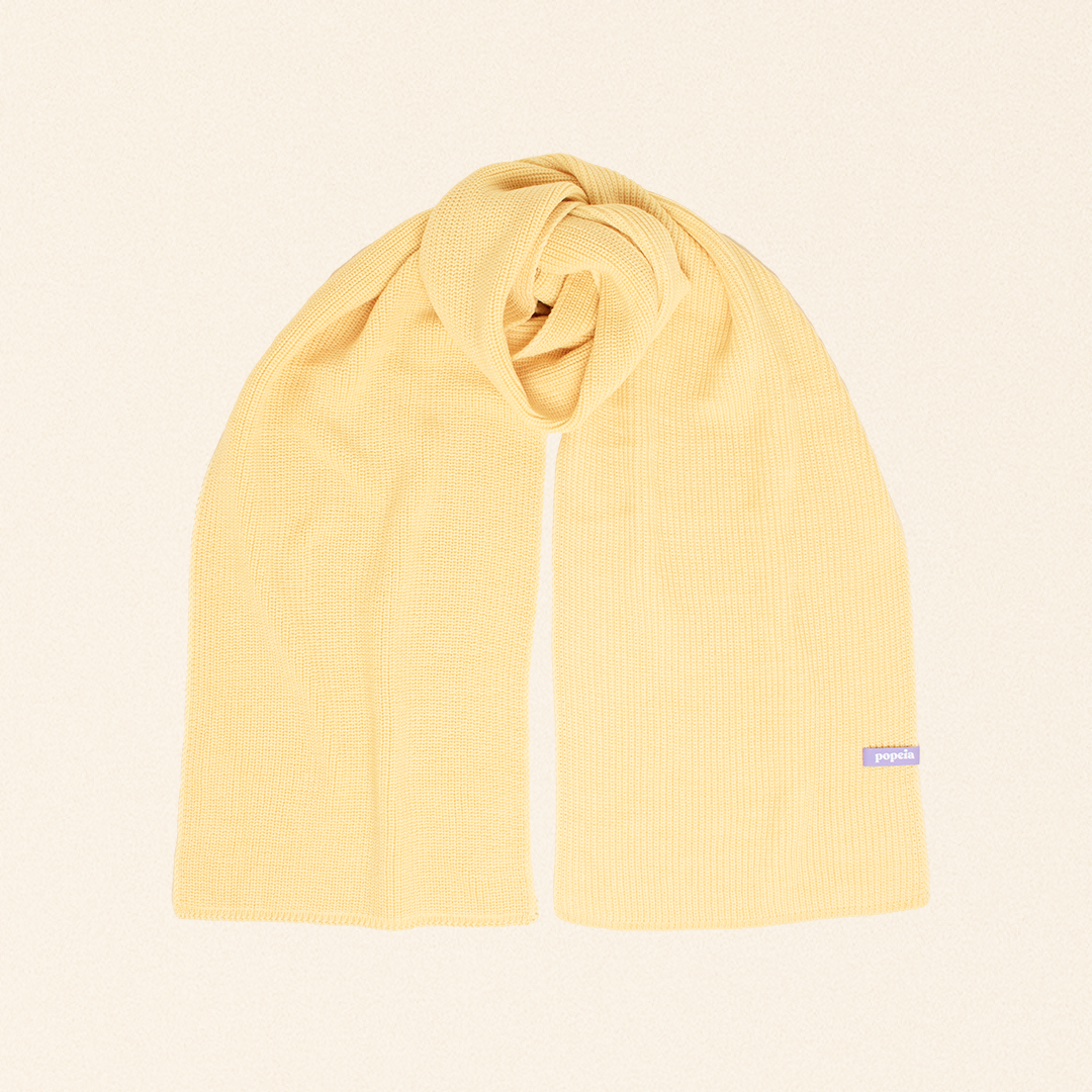 Merino Wool Scarf - Yellow