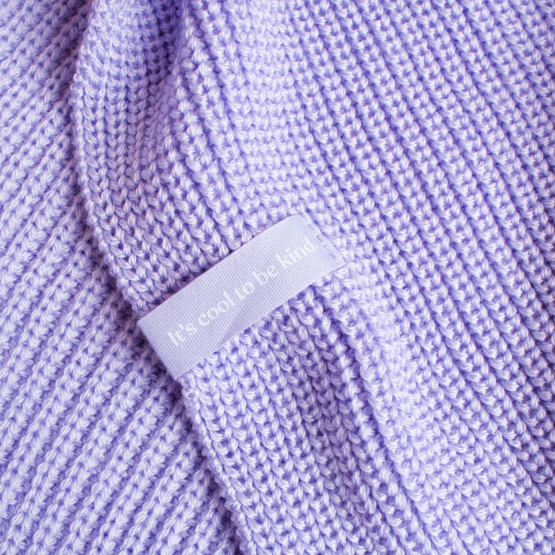 Merino Wool Scarf - Lilac