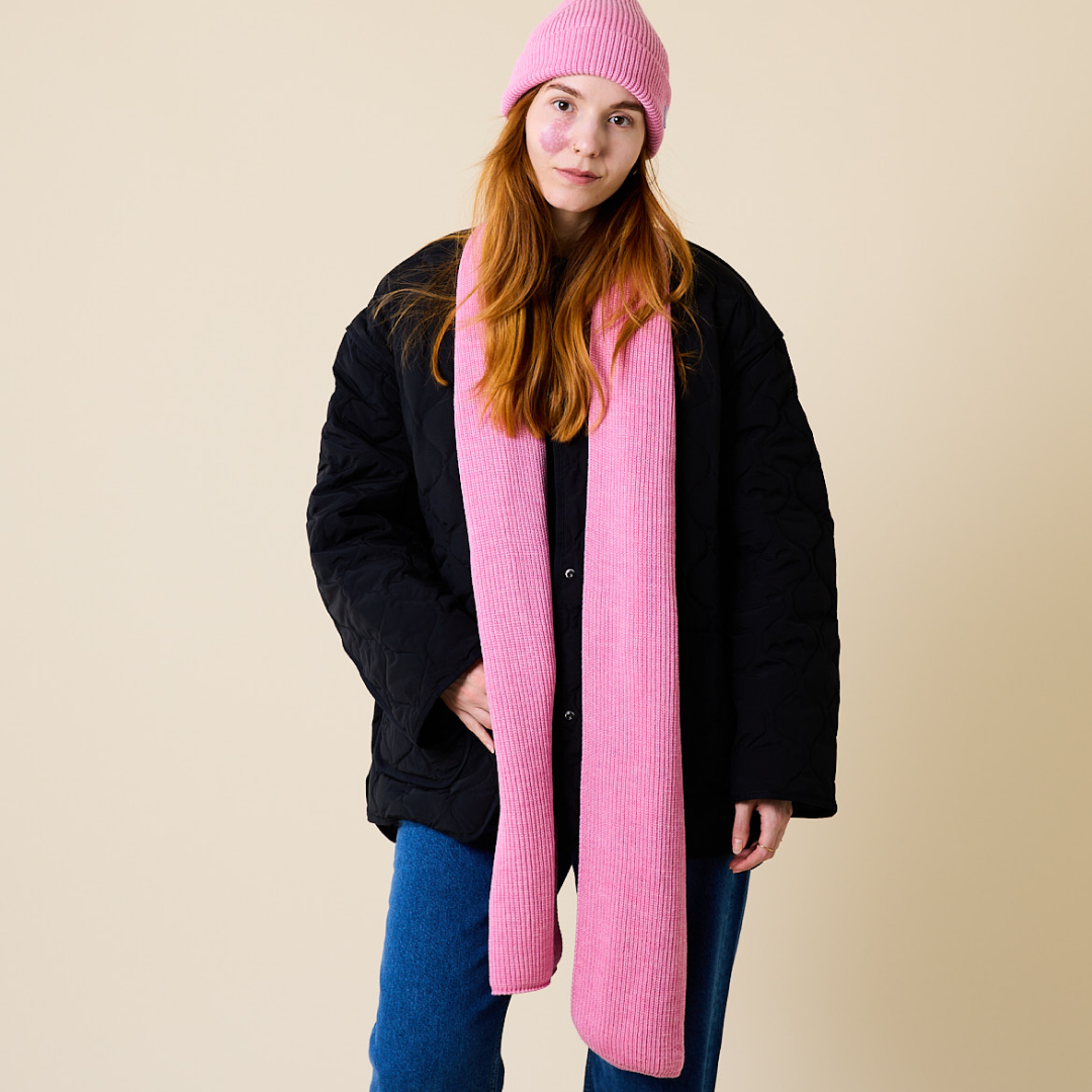 Merino Wool Scarf - Pink