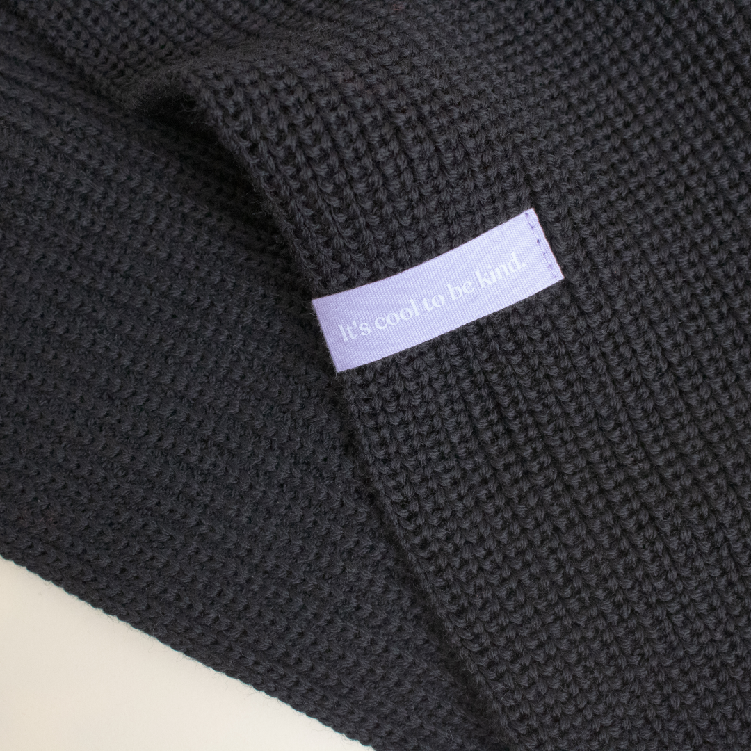 Merino Wool Scarf - Black