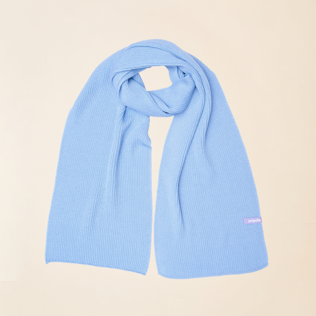 Merino Wool Scarf - Light Blue