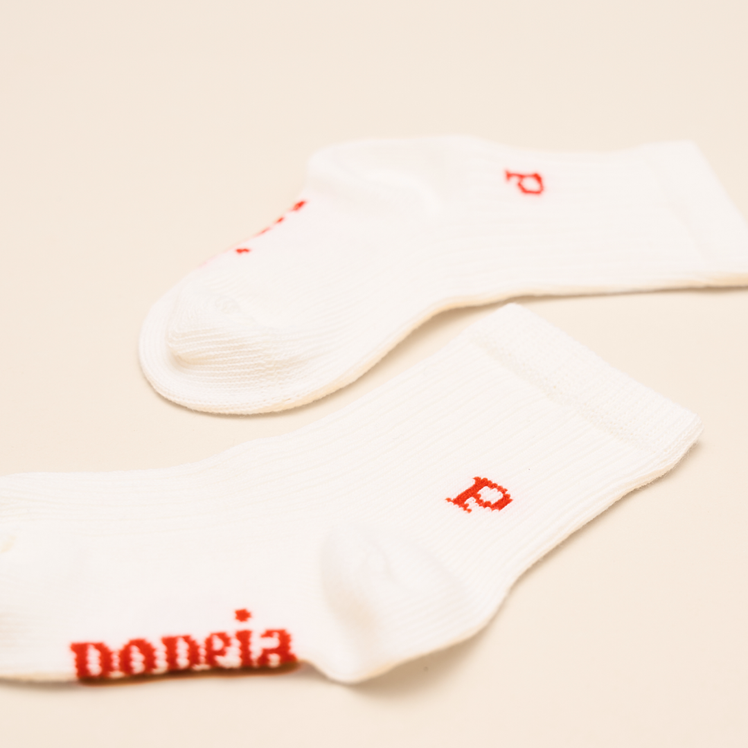 Gemischtes Set (Baby): Socken aus Bio-Baumwolle in Off-White in 2 Größen