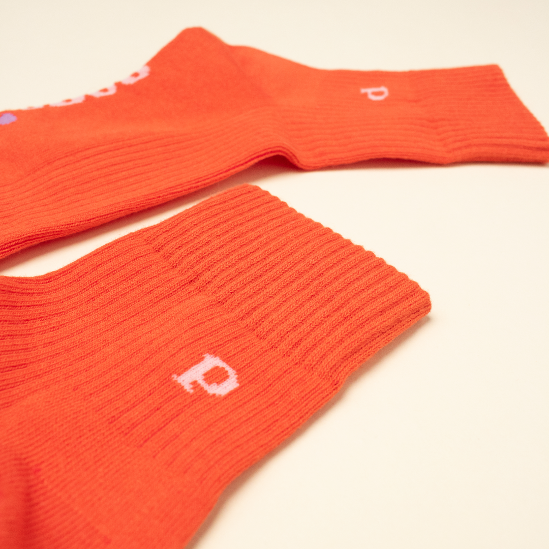 The Casual - Ankle Socken aus Bio-Baumwolle in Rot