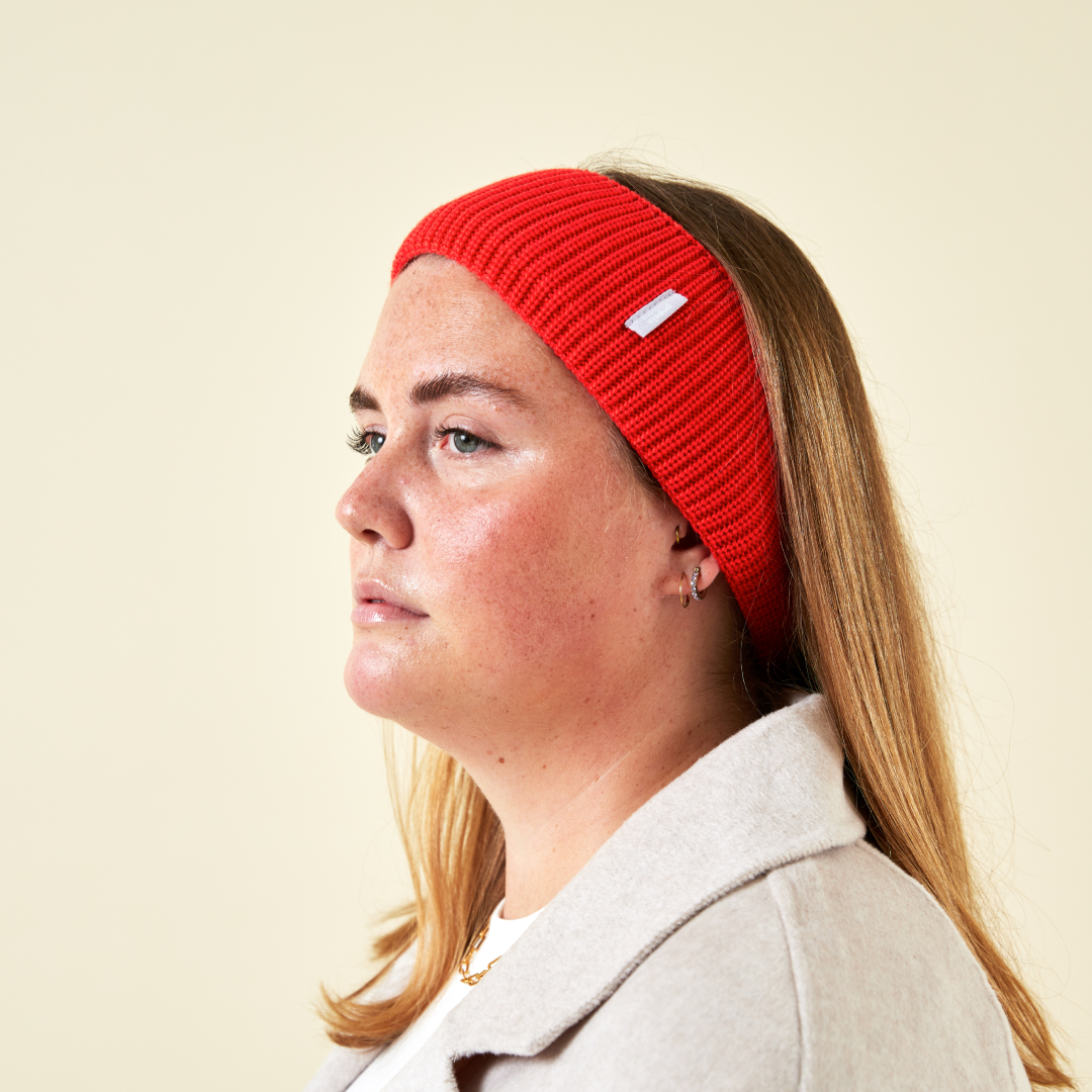 Merino Wool Headband - Popeia Red