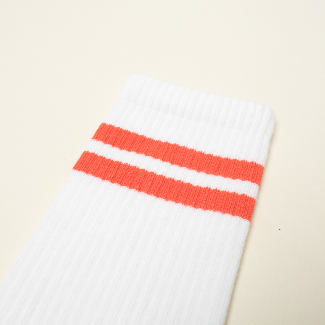 The Tennis - Organic Cotton Socks with Red Stripes