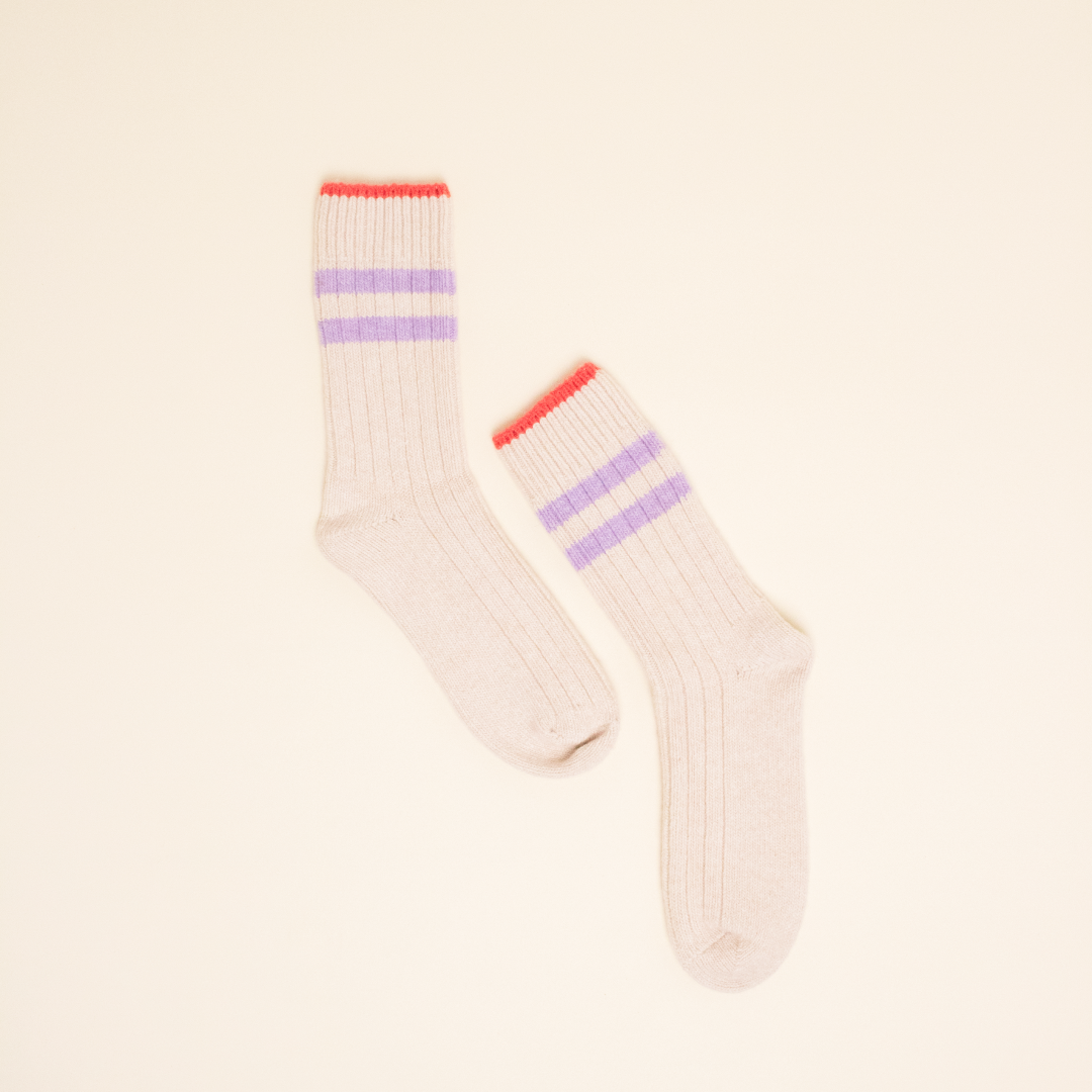 Knitted Wool Socks Striped