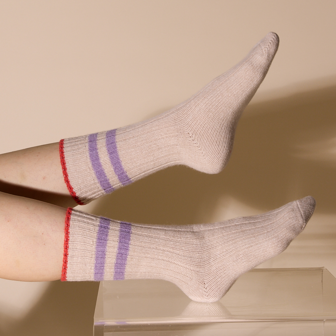 Knitted Wool Socks Striped