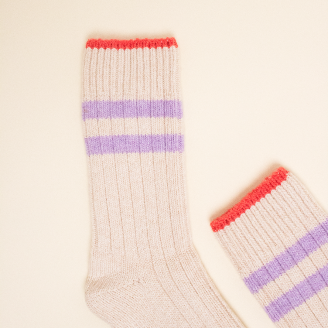 Knitted Wool Socks Striped