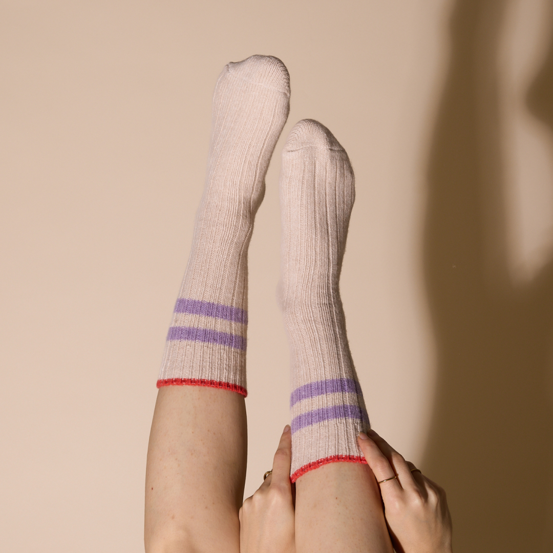 Knitted Wool Socks Striped